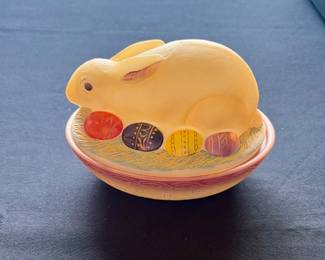 Fenton Hen Bunny dish 