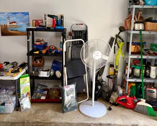 Tools, yard, and garage supplies 