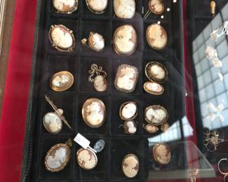 Assorted Gold Cameos 