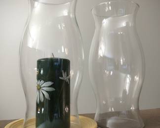 Hand-Painted Daisy Glass Hurricane Lamp Shades