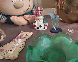 Emerald Green Blenko Glass Ruffled Bowl