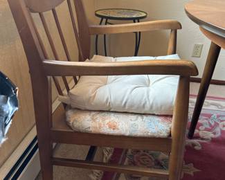 Mid-Century Teak Oval Extendable Dining Table and Four Chairs
