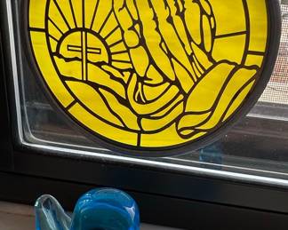 Stained Glass "Praying Hands" Suncatcher