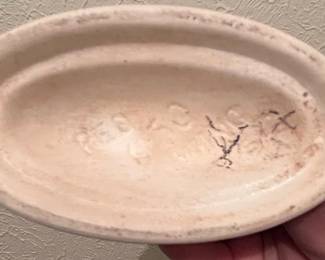 Unidentified Ceramic Figurine Base with Markings