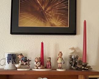 Goebel Hummel "Little Chef" Figurine and more. Wood shelf and more