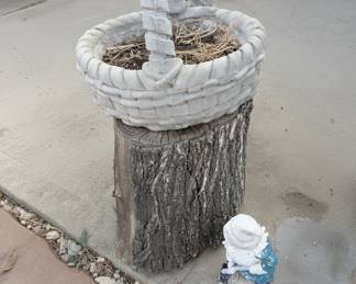 Concrete Basket Planter