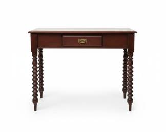 Victorian Mahogany Side Table with Cotton Reel Legs
