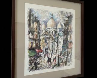 Watercolor Painting of Sacré-Cœur Basilica, Montmartre, Paris by Georges Goursat (SEM)