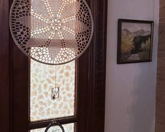 Vintage Doily Dreamcatcher with Ornaments