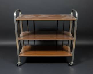 Mid-Century Modern Bar Cart and decor