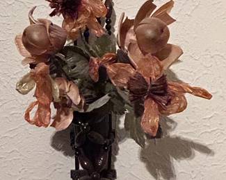 Vintage Beaded Floral Wall Hanging