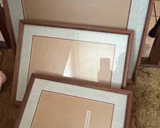 Set of Three Mid-Century Modern Picture Frames