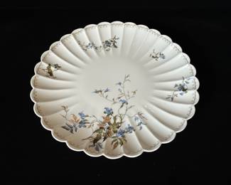 Haviland Limoges "Orsay" Pattern Scalloped Edge Porcelain Cake Stand