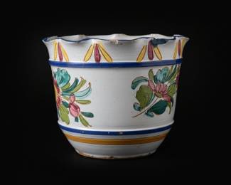 Vintage Italian Majolica Style Ceramic Planter