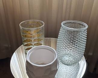 Assorted Glass and Ceramic Planters/Vases