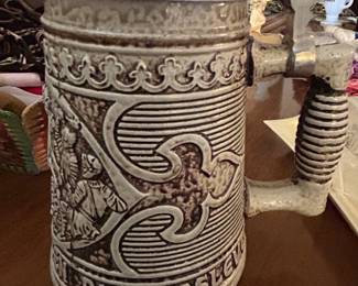 Gerz "Ritterleben" Beer Stein with Relief Decoration
