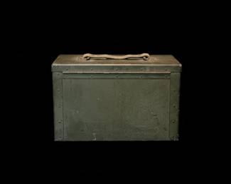 World Book Encyclopedia Set, Applied Practical Electricity Set, and Vintage Metal Ammo Box