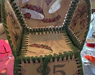 Vintage 25th Wedding Anniversary Needlepoint Chair