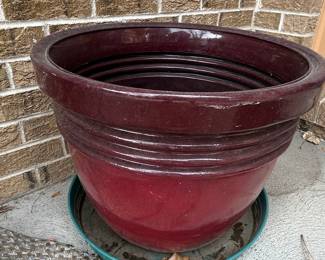 Large Glazed Ceramic Planter Pot
