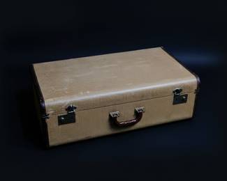 Vintage McBrine Mid-Century Tweed Suitcase