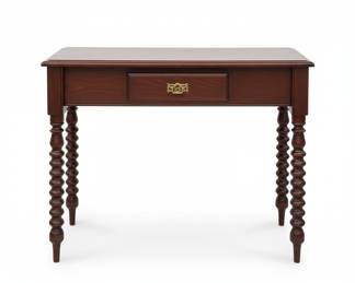 Antique Mahogany Console Table with Bobbin Turned Legs