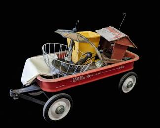 Sears Allstate 500 Red Radio Flyer Wagon