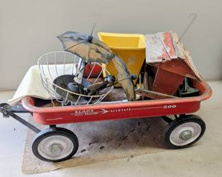 Sears Allstate 500 Red Radio Flyer Wagon