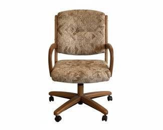 Mid-Century Modern Swivel Armchairs and Smoked Glass Table Set