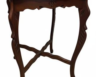 Antique Carved Walnut Lamp Table
