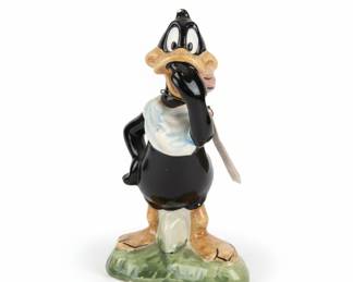 Vintage Sylvester the Cat and Daffy Duck Ceramic Figurines