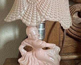 Pink Depression Glass "Southern Belle" Boudoir Lamp