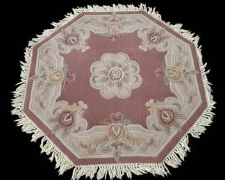 Octagonal Floral Aubusson Style Rug
