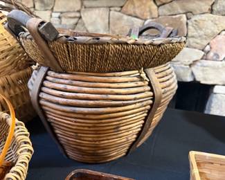 Vintage Split Reed Basket