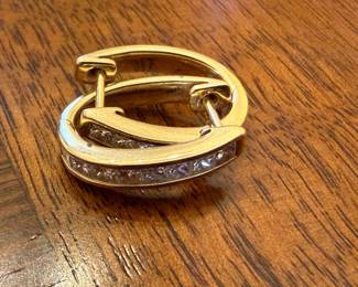 14k Gold and Diamond Earrings