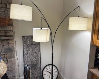 Adesso Bowery 3-Arm Black Arc Lamp