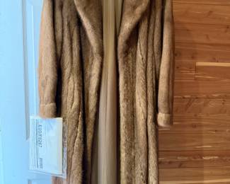 Vintage blonde full length mink, professionally kept & glazed, size small-medium