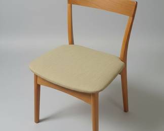 Mid-Century Modern Dining Chair with Upholstered Seat