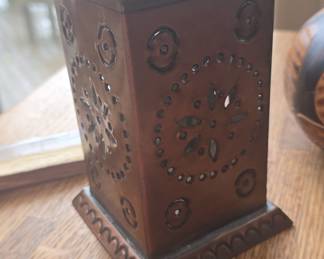 Mexican Punched Tin Luminaria/Vase