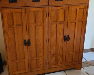 Oak Mission Style Sideboard/Cabinet