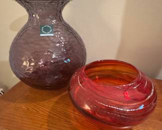 Blown glass signed pieces