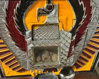 15	1100.00	Mills Novelty vintage Co. "War Eagle" 1930's mechanical slot machine 