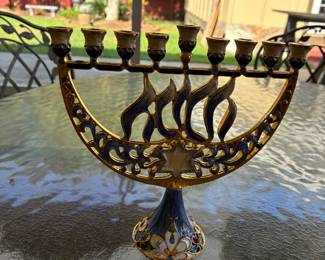 99	40.00	matashi crystals hand pinted enamel menorah.  NOT AVAILABLE FOR PRESALE