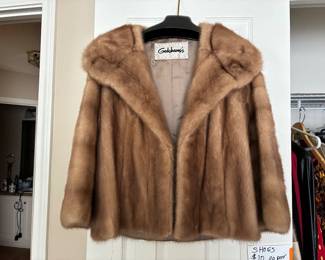66	225.00	Light brown mink cape from Godchaux