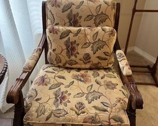 53	$120 each	One of two armchair with floral BROYHILL -one has worn area 29Wx31Dx38 - RIGHT one  