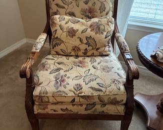 50	$120 each	One of two armchair with floral BROYHILL -one has worn area 29Wx31Dx38 - LEFT one 