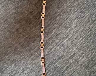 1 ctw diamonds tennis bracelet 14kt gold - 10.5 gr. $1100