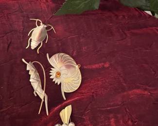 Collection of Katherine Highland brooches / pins sterling with 18kt accents 