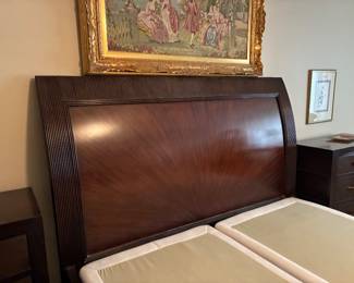 49	800.00	Bernhardt King size bed 59"H with boxsprings  