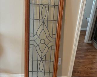 55	$150 As is 	Leaded glass window 18Wx58H 