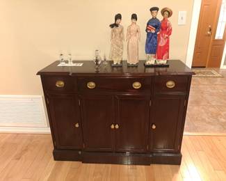 #32 Duncan phyffe style sideboard 4'Wx16Dx35T - refinished piece, new hardware. $300